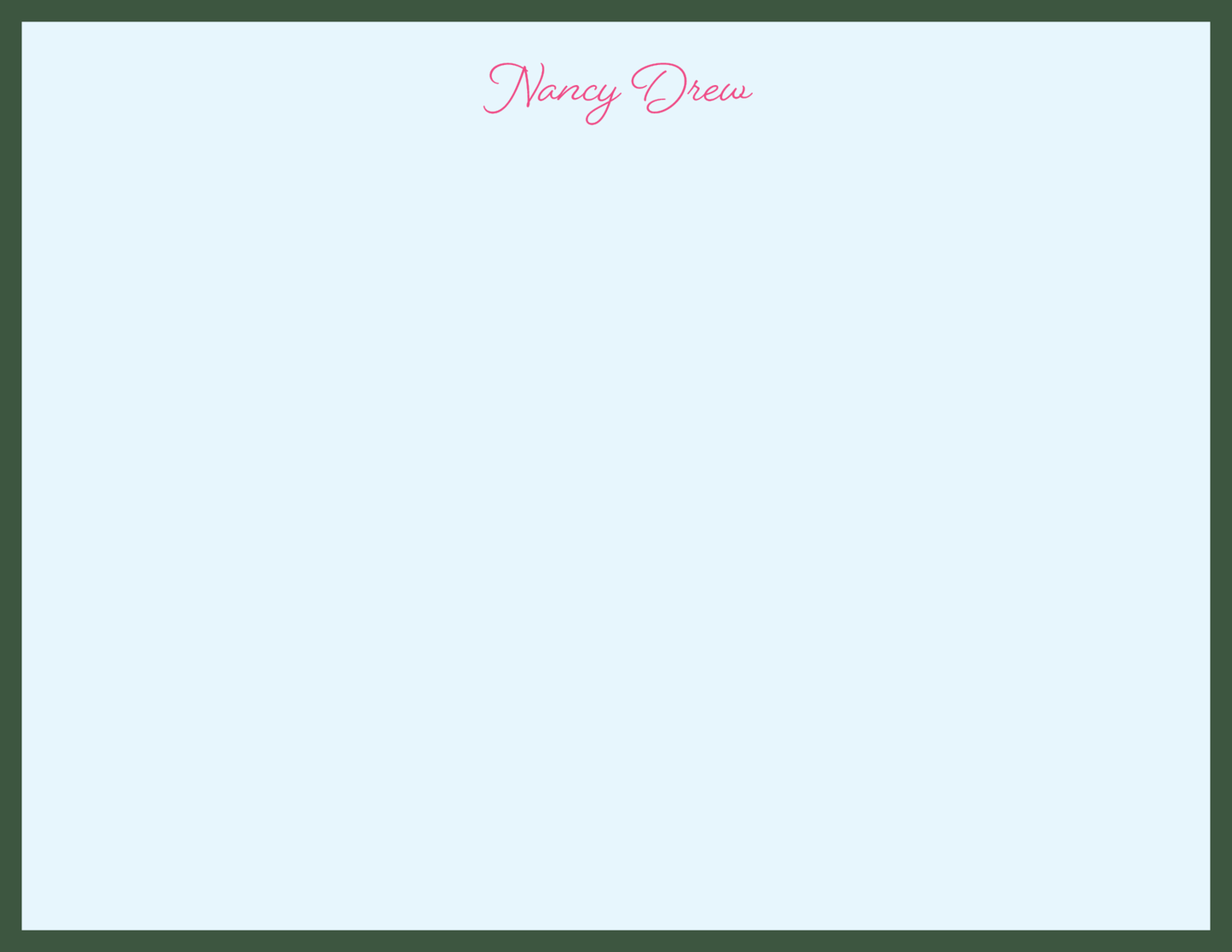 Borderline Note Card
