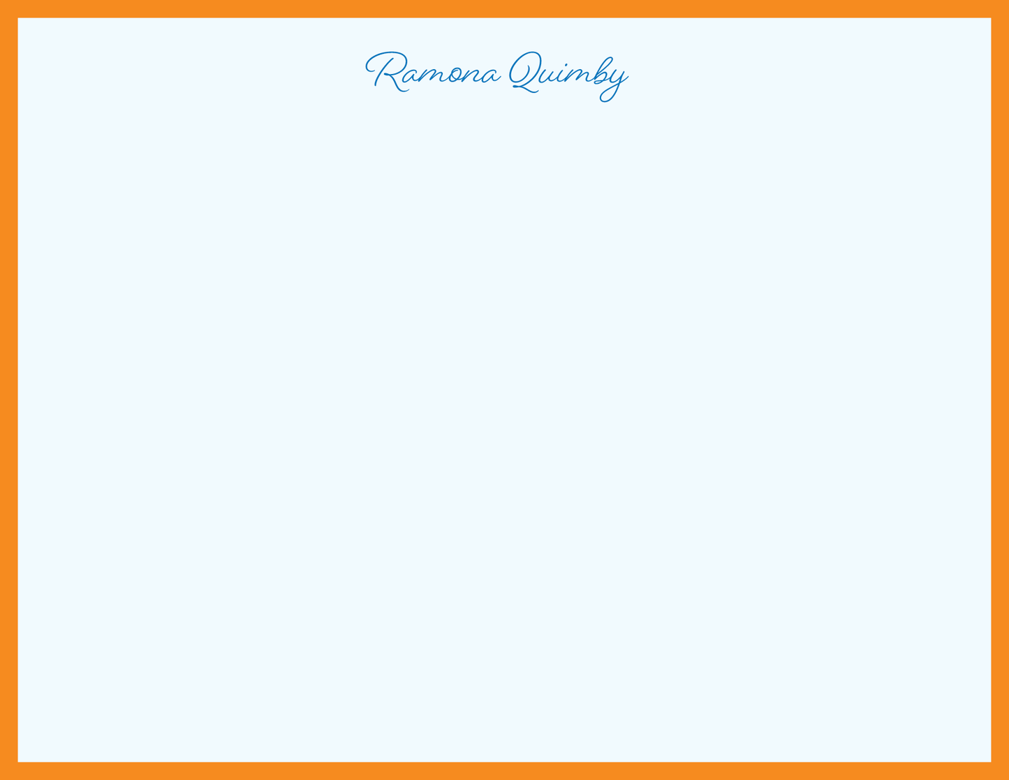 Borderline Note Card