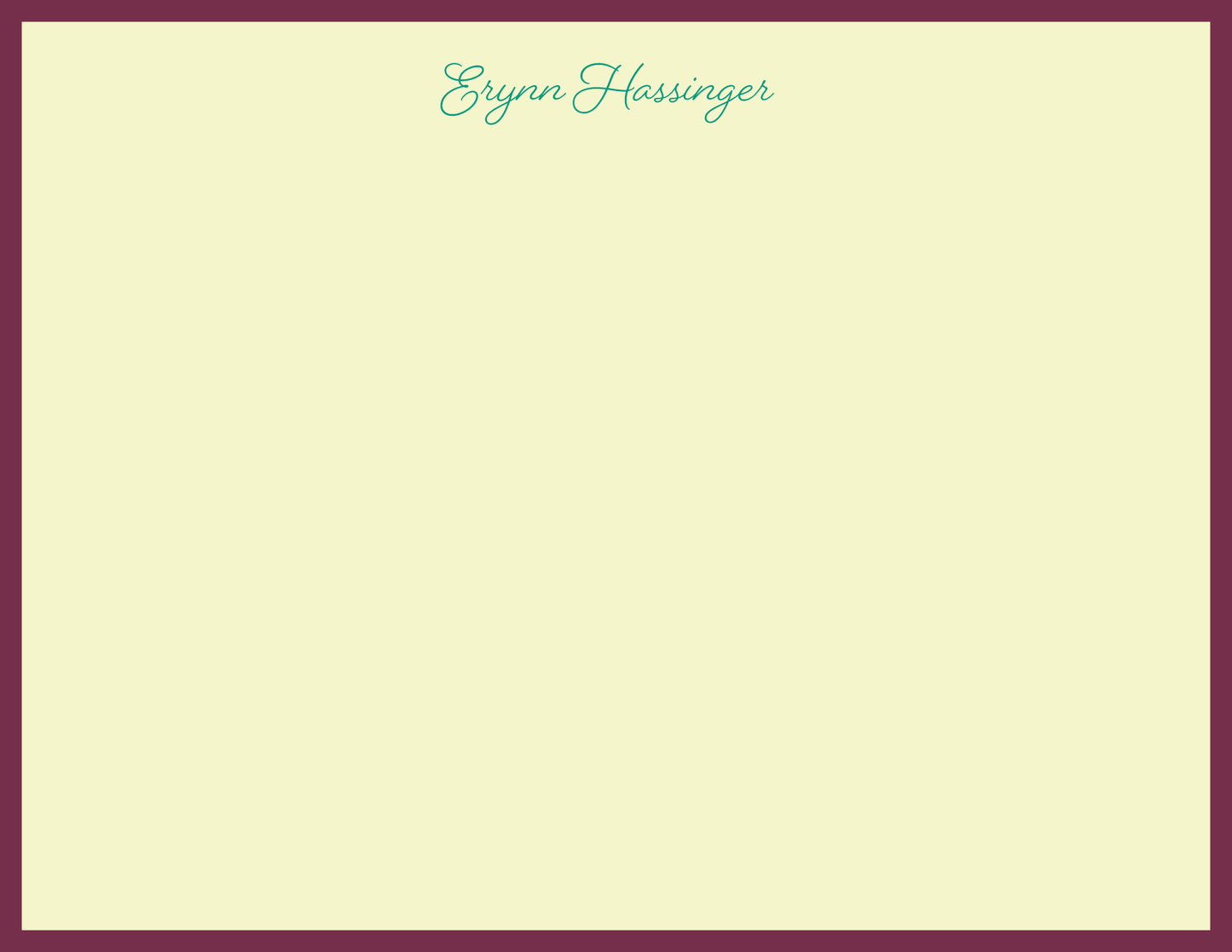 Borderline Note Card