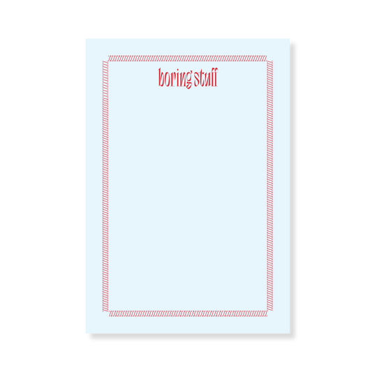 Boring Stuff Note Pad